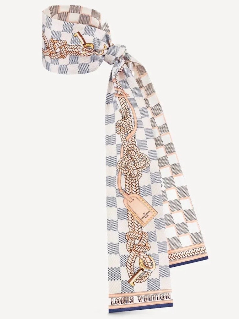 NEW Louis Vuitton Monogram Damier Scarf Bandeau